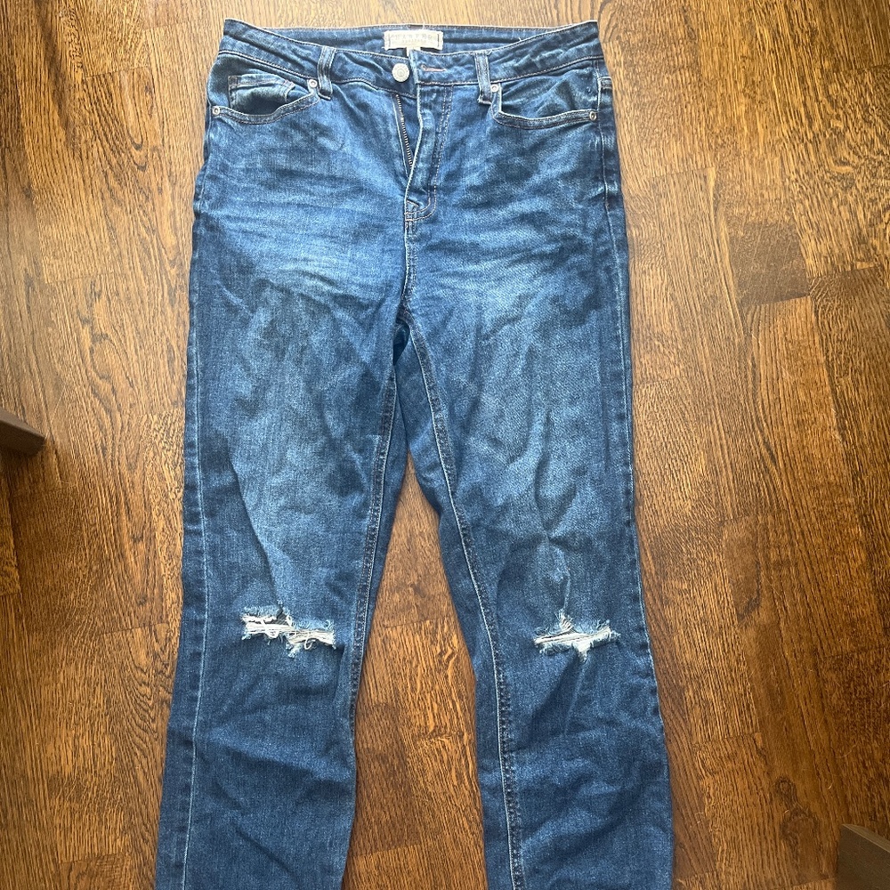 Harper Heritage high rise straight jeans